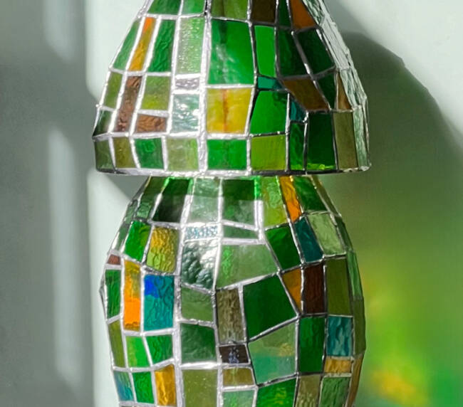 Acheter-lampe-mosaique-verre-étain-champignon-arthur-ristor-Hélène-Rebelo-1
