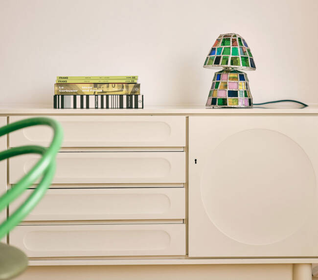 Acheter-lampe-mosaique-verre-étain-champignon-arthur-ristor-Hélène-Rebelo-11