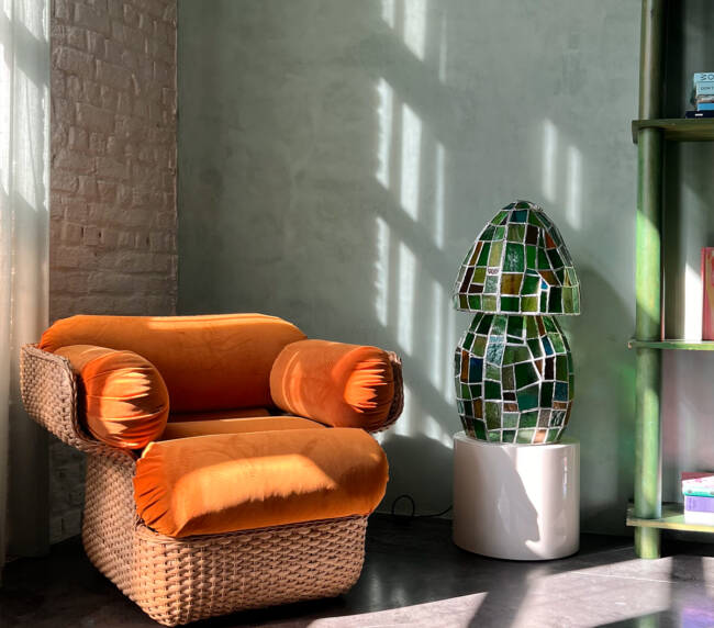 Acheter-lampe-mosaique-verre-étain-champignon-arthur-ristor-Hélène-Rebelo-9